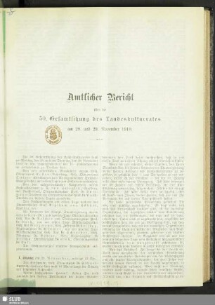 1. Sitzung am 28. November