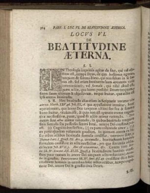 Locus VI. De Beatitudine Æterna