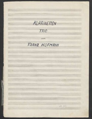 Trio für Klarinette, Bratsche und Cello - BSB Mus.N. 112,14-1
