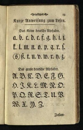 Kurze Anweisung zum Lesen
