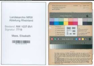 Entnazifizierung Elisabeth Mees , geb. 19.03.1898 ()