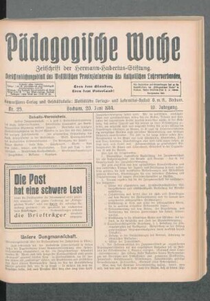 ¬Die¬ Post hat eine schwere Last