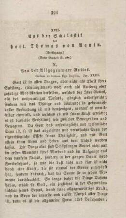 291-308 Aus der Scholastik des Heiligen Thomas von Aquin : Fortsetzung