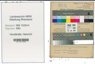 Entnazifizierung Heinrich Horstkotte , geb. 01.06.1904 (Gaertner)