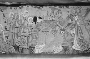 Wandteppich mit Szenen aus dem Leben des heiligen Adelphus — Öffnung des Grabes des heiligen Adolphus