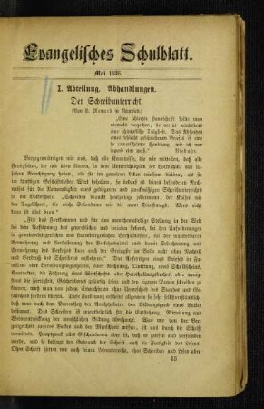 ¬Der¬ Schreibunterricht