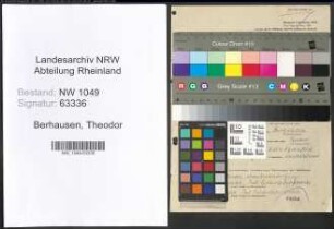Entnazifizierung Theodor Berhausen , geb. 15.12.1901 (Lehrer)