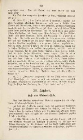 265-282, XII. Abschnitt. Hof- und Akademie-Feste