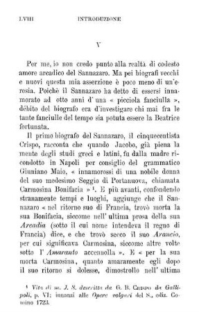 V. Pretesi amori del Sann. [ – ] Nina e gli amori da umanista