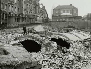 Dresden-Altstadt, Antonsplatz, Kasematten der ehemaligen Festung, Abbrucharbeiten