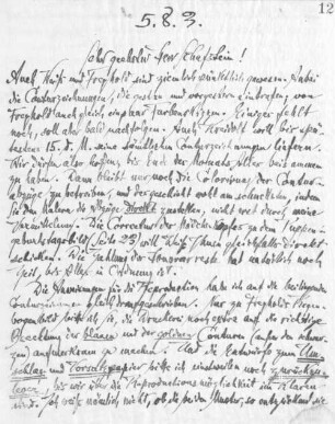 Brief an den Verlag Schafstein & Co