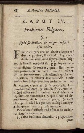 Caput IV. Fractiones Vulgares.