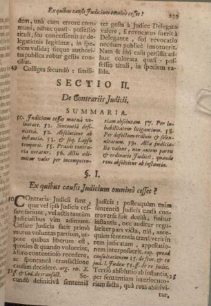 Sectio II. De Contrariis Judicii.