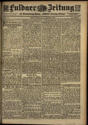 Ausgabe vom Montag, den 17. September 1900.