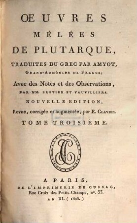 Oeuvres mêlées de Plutarque, 3