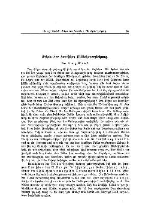 Ethos der deutschen Mädchenerziehung