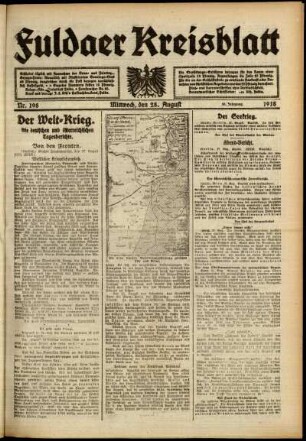 Ausgabe vom Mittwoch, den 28. August 1918.
