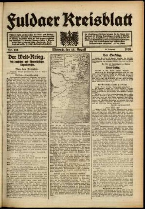 Ausgabe vom Mittwoch, den 28. August 1918.
