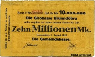 Notgeld - 10 Mill. Mark