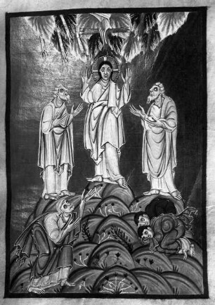 Evangeliar Kaiser Ottos III. aus dem Bamberger Dom — Verklärung Christi, Folio 113recto