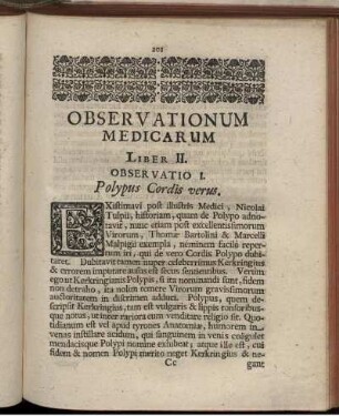 Observationum Medicarum Liber II