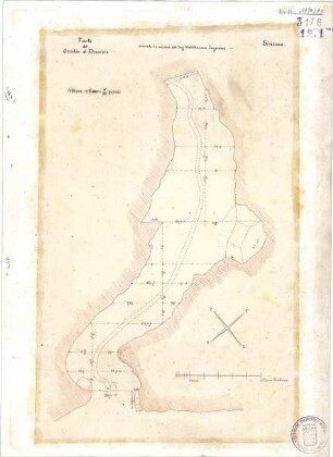 Ziebland, Georg Friedrich; bei Syrakus (Sizilien); Ohr des Dionysius - Lageplan