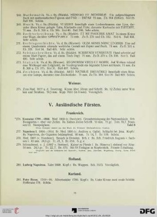 V. ausländische Fürsten (Nr. 276-436)