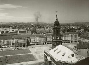 Dresden. Blick vom Rathausturm nach Nordwesten
