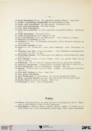 Waffen (Nr. 636-703)