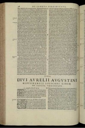 Divi Avrelii Avgvstini Hipponensis Episcopi liber de sancta virginitate
