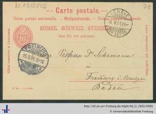 Postkarte vom 14.05.1901.