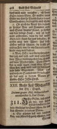 XXII. Aufs Fest Michaelis des Ertz-Engels.