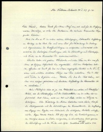 A. Brueckner an G. Karo