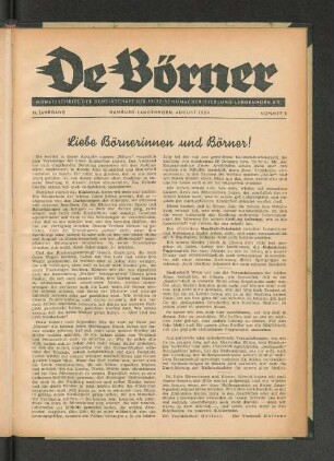 Liebe Börnerinnen und Börner!