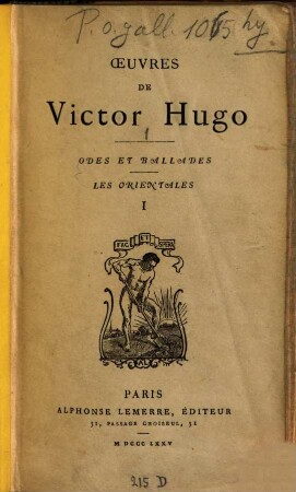 Oeuvres de Victor Hugo, 1