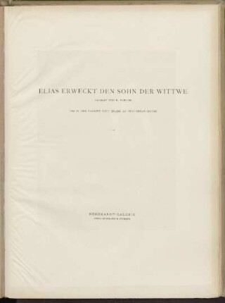 Elias erweckt den Sohn der Wittwe.