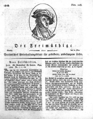 Nro. 108, Montag, den 30. May 1808