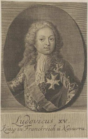 Bildnis von Ludovicus XV., König von Frankreich