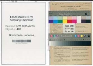 Entnazifizierung Johanna Brechmann , geb. 12.11.1901 ()