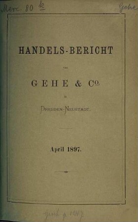 Handelsbericht. 1897,4