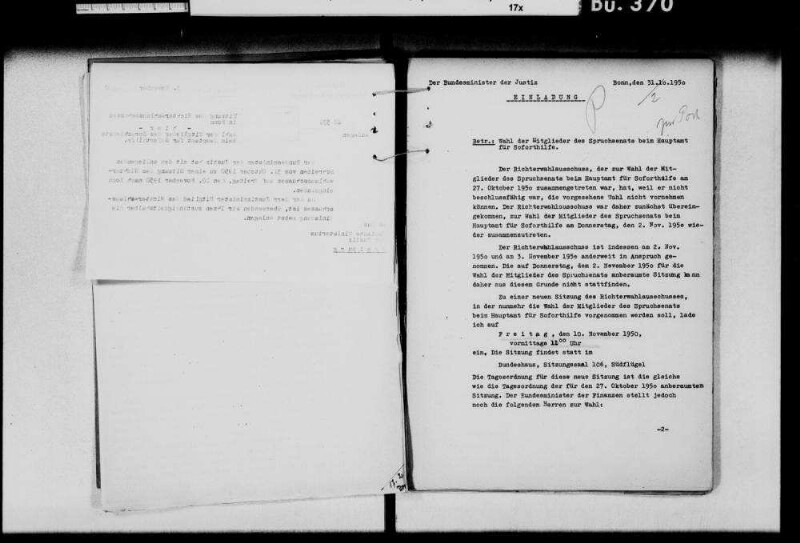 Verschiedene einzelne Rechtsfragen des Lastenausgleichs
