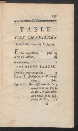 Table Des Chapitres Contenus dans ce Volume.