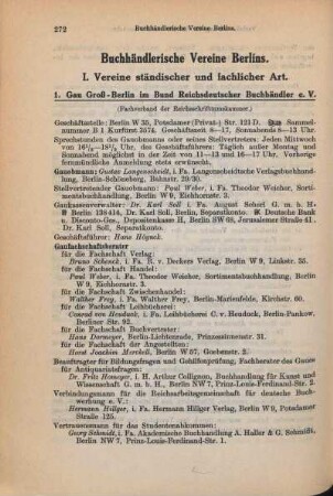 Buchhändlerische Vereine Berlins