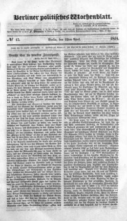 No 15, 12. April 1834