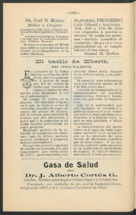 El bacilo de Eberth en Guayaquil