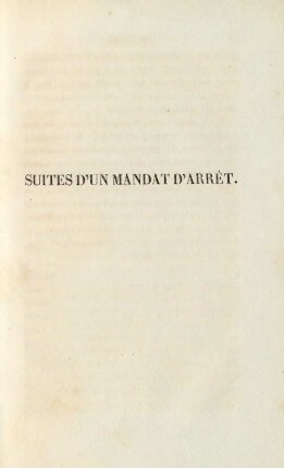 Suites d'un mandat d'arrét