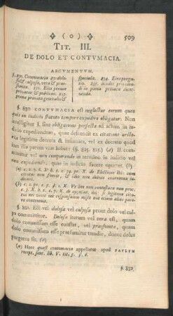 Tit. III. De Dolo Et Contumacia