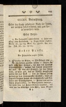 197-206, Erster Rath der Juden, bey Nacht gehalten, vor welchem Jesus erscheint, und zum Thode verurtheilt wird.