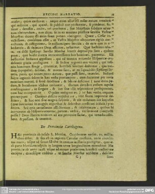 De Provincia Carthagena
