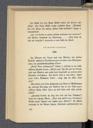 Sechstes Kapitel Liebe